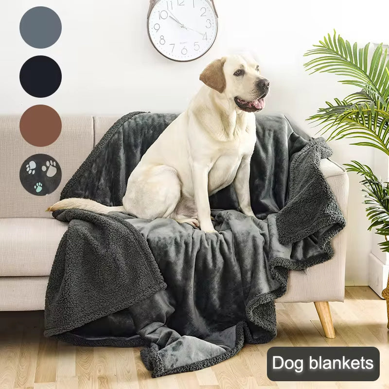 Flannel Cotton Wool Sherpa Thick Pet Blanket Dog Kennel / Love Blanket