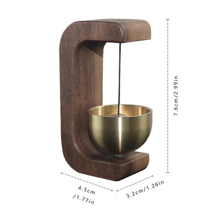 Black Walnut Suction Door Copper Bell