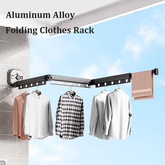 Suction Cup Folding Clothes Aluminum Hanger / Drying Rack